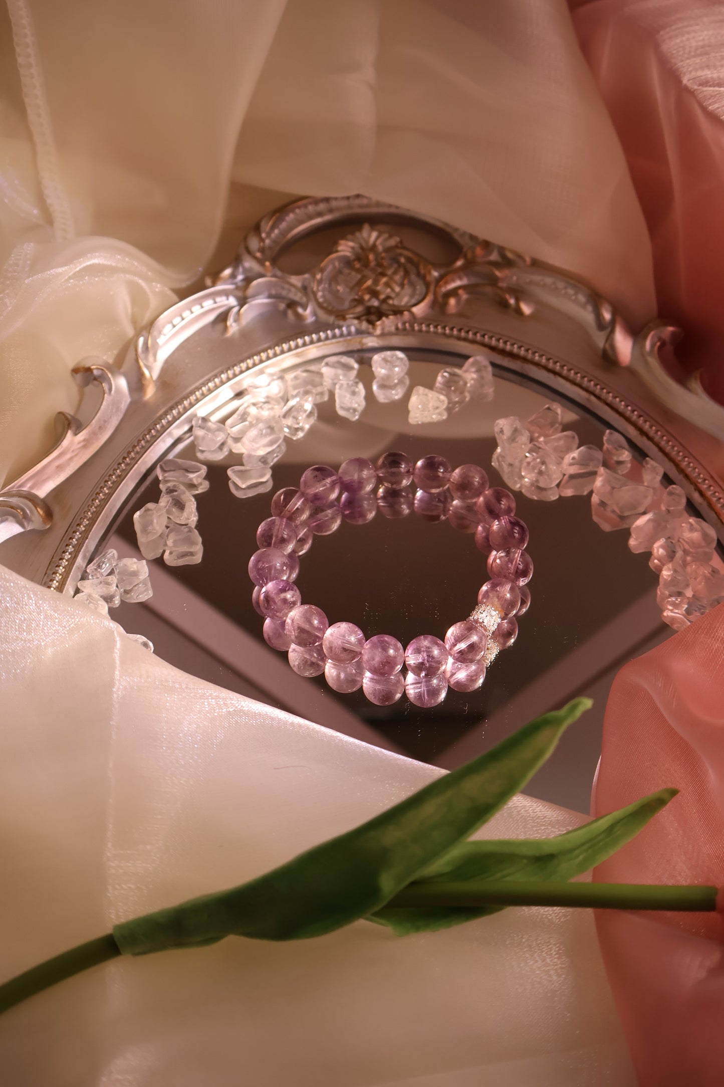 Amethyst Azeztulite bracelet